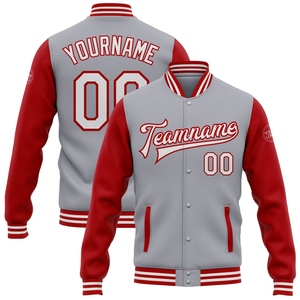 เสื้อแจ็คเก็ตฮู้ดดี้แบบมีกระดุมสองสี รุ่น Varsity Letterman สีกรมท่า-ขาว จาก OMMIZ INDUSTRY ขายส่งโดยตรง - Product Image 3