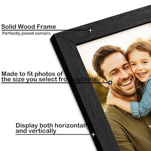 Solid Wood Handmade Photo <b>Frame</b> with <b>Multiple</b> <b>Pictures</b> Full Color Printing Vertical Durable Tabletop Classic Design - Product Image 4
