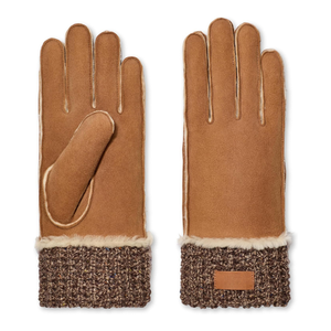 Quilted Full Finger Winter <b>Gloves</b> with Contrast Panel <b>Warm</b> Wrist Cuff Fashion Design for Outdoor Everyday Wear - Product Image 5