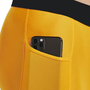 Pantalones Cortos de Compresión de Alto Rendimiento para Hombre, Color Amarillo, con Logotipo Personalizado, Ropa Interior Deportiva para Gimnasio, Correr, Entrenamiento y Deportes - Product Image 6