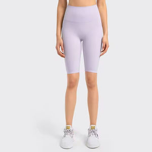 Pantalones cortos deportivos de compresión para mujer – Pantalones cortos elásticos de cintura alta para yoga, correr y entrenamiento físico - Product Image 5
