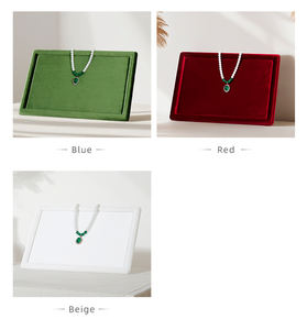 Bandeja de Exhibición de Joyería de Gamuza con Logotipo Personalizado WEIMEI, Bandeja de Terciopelo para Joyería, Roja, Verde, Blanca, para Anillos, Colgantes, Pulseras, Brazaletes - Product Image 6