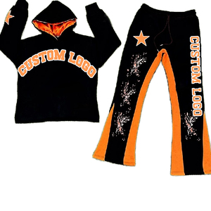 Wholesale Solid Winter Heavyweight Cotton Fleece Tracksuit - Oversized Baggy Drop Shoulder Hoodie and <b>Sweatpants</b> <b>Set</b> for Men - Product Image 6