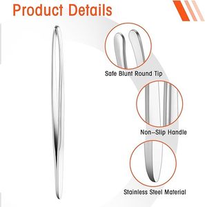 Pinzas para cejas con punta redonda de acero inoxidable, 3 uds., 3,54 pulgadas, duraderas, estilo moderno, depilación suave y delicada - Product Image 3