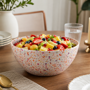 Bol à salade en bois de manguier émaillé, fait main, coloré, sûr pour les aliments, bol de service en bois moderne, pour fruits, pâtes, mélange - Product Image 4