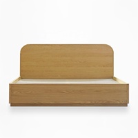 Cadre de lit en bois en gros avec rangement relevable, espace de rangement profond, lit en bois de pin avec rangement à angle de 45 degrés