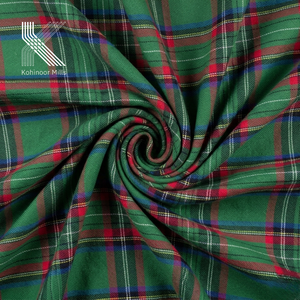 Tela de Algodón 100% Teñida con Hilo, Efecto Piel de Durazno, Transpirable, Absorbente de Humedad, Peso Medio, para Ropa Casual Moderna - Product Image 3