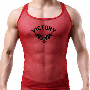 Camiseta sin mangas de malla transpirable para hombre, ideal para gimnasio, culturismo, entrenamiento y fitness. - Product Image 4