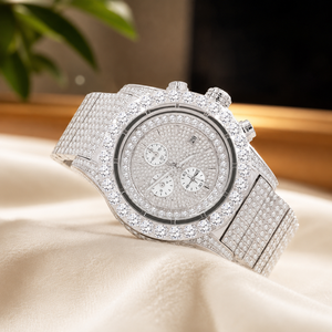 Reloj de Lujo con Diamantes para Hombre, Completamente Cubierto de Piedras, Acero Inoxidable, Estilo Hip Hop, Diseño Premium con Moissanita Personalizada - Product Image 2