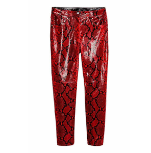 Pantalon en cuir de serpent véritable pour homme, qualité supérieure, couleur unie, respirant - Product Image 5