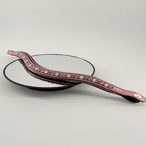Novedad: Frontal de cuero acolchado con incrustaciones de cristales de colores y diamantes brillantes para cabezada inglesa - Product Image 6