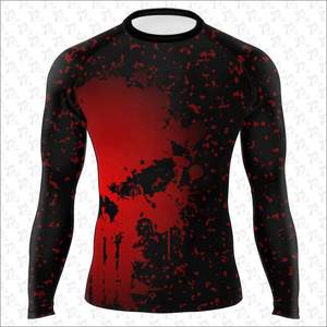 Unisex Men's Long Sleeve Jiu Jitsu Gi Rash Guard Quick Dry Breathable Sublimation Printing BJJ Gear - Product Image 4