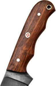 Cuchillo de Caza Artesanal de Acero de Damasco, Espiga Completa, Dureza 56HRC, Hoja Afilada como una Navaja, Punta de Gota de Madera, para Supervivencia al Aire Libre y Cazadores - Product Image 4