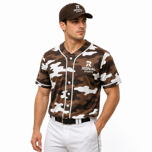 Maillots de baseball personnalisés en gros, imprimés, respirants, en polyester, pour uniformes d'équipe unisexes, fournisseur en gros, faible MOQ - Product Image 3