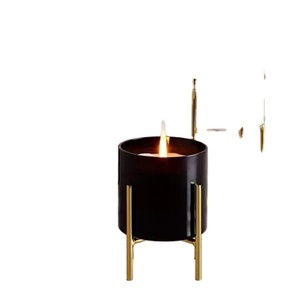 Ensemble de 3 porte-bougies en métal, pour la vaisselle, la décoration lumineuse de la maison, design moderne, supports multicolores - Product Image 2