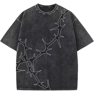 Nouveauté 2026 – T-shirts décontractés vintage à col rond et manches courtes, séchage rapide, respirants, coupe oversize, style streetwear, délavés à l'acide, pour hommes et femmes - Product Image 1