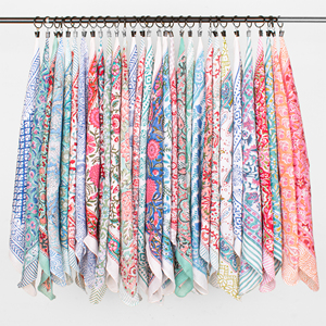 Hand Block Printed Square Cotton Fashion Bandana <b>Head</b> <b>Wrap</b> Artisan Scarf 100% Pure Breathable Eco-Friendly <b>Wraps</b> - Product Image 2