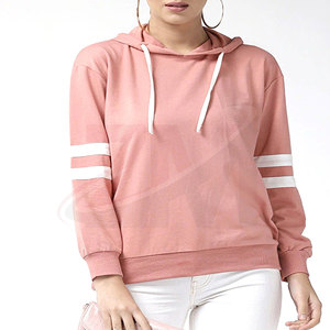 Sudaderas largas de invierno para mujer, forro polar de alta calidad con logo frontal, sudaderas casuales de algodón a la moda, cómodas y al por mayor. - Product Image 3