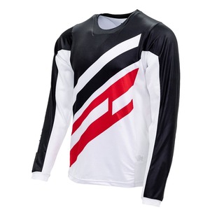 Maillot de course moto à manches longues pour homme, noir, blanc, rouge, impression par sublimation, séchage rapide, toutes saisons - Product Image 3