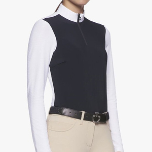 High Quality 4way Stretch Horse Riding <b>Equestrian</b> Shirt Top Base Layer Competition Show Shirt Polo in Soft Feel Technical Fabric - Product Image 4