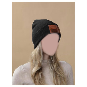 American Flag Beanie <b>Hat</b> for <b>Men</b> and Women Leather USA Flag Tactical Gear <b>Winter</b> Warm Knit Beanie Cap Beanies - Product Image 6