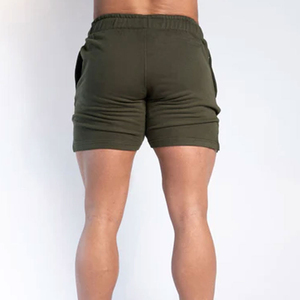 Shorts de sport pour hommes à taille mi-haute, respirants, 100% coton, couleur unie, avec poche en maille et taille élastique, style urbain, vente en gros usine du Pakistan - Product Image 6
