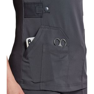 เสื้อสครับทางการแพทย์น้ำหนักเบา สำหรับพยาบาล ชุดยูนิฟอร์มโรงพยาบาล ผ้าเนื้อยืดหยุ่น คอวี ใส่ได้ทั้งชายและหญิง - Product Image 4