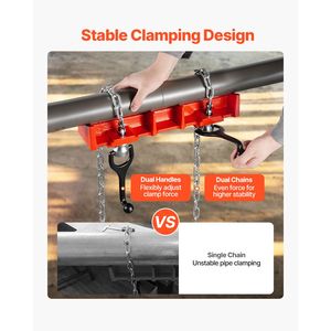 Tornillo de Banco de Soldadura de Hierro Fundido de Alta Resistencia de 1/2 a 8 Pulgadas con Manivelas de Cadena Doble y Abrazadera Versátil para Aplicaciones de Soldadura - Product Image 5