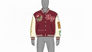 Varsity Jacket Manufacturer,Custom College <b>Sweater</b> Jacket Football Jersey Men,Wholesale Blank Men Baseball Jacket - Product Image 6