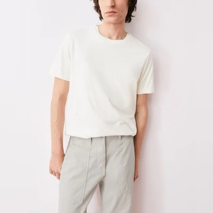 T-shirt pour homme 100% coton, logo brodé personnalisé, manches courtes, coupe ample, séchage rapide, imprimé tricoté, chemises personnalisables pour homme - Product Image 4
