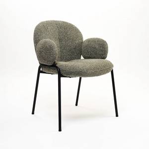 Modern Portable Lightweight Upholstered Dining <b>Chair</b> with Metal Legs Fabric for Home Office Apartment Villa & Hotel Use - Product Image 2
