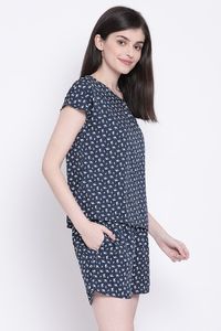 Women's Printed Bird Pattern Shorts <b>Skirt</b> <b>Elastic</b> Waist Casual Knitted Cotton Breathable Regular Fit - Product Image 3