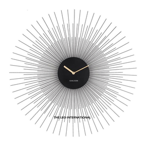 Horloge murale moderne abstraite en métal doré, de luxe, décorative, à quartz, pour salon, chambre, hall, cadeau de mariage - Product Image 4