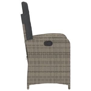 2pcs Gray Poly <b>Rattan</b> <b>Reclining</b> Patio <b>Chairs</b> with Cushions - Product Image 6