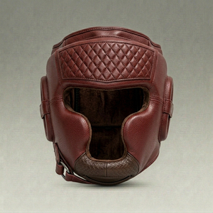 Protector de Cabeza de Boxeo de Cuero Premium con Logotipo Personalizado, Protector de Cabeza Transpirable para Entrenamiento de Karate y Artes Marciales 2026 - Product Image 1