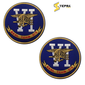TEPRA Embroidered Circle Patch SEAL Team Six Iron-On Applique Woven Fabric <b>Badge</b> for Cloth Decoration - Product Image 4