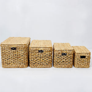 Panier-cadeau de luxe écologique rectangulaire en jonc de mer et saule, vide, personnalisable, grand format, multifonction, pour spa, vente en gros - Product Image 5