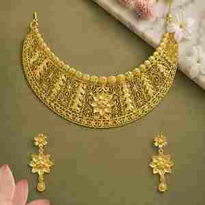สร้อยคอชุบทอง 14K 18K 24K แบบไมครอน ขายส่ง สไตล์ดูไบ ชุดเครื่องประดับเจ้าสาว ดีไซน์แบบดั้งเดิม - Product Image 2