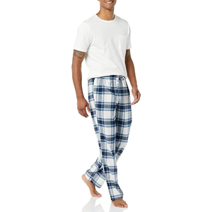 Adult <b>Men</b> <b>Flannel</b> Lounge Pants Soft And Cozy <b>Pajama</b> Knitted Lightweight Summer Spring Sleepwear <b>Flannel</b> Trouser For Unisex - Product Image 3