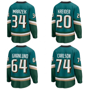 Camiseta de Hockey sobre Hielo Personalizada para Hombre, Manga Larga, Números del Equipo Sublimados, Ropa Deportiva de Poliéster que Absorbe la Humedad, Corte Regular para Adultos - Product Image 4