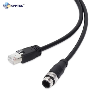 สายเคเบิลกล้องอุตสาหกรรม RJ-45 ถึง M12-4P แบบ D-Coded ประสิทธิภาพสูง ทนทาน เชื่อมต่อผ่านอีเธอร์เน็ตสำหรับระบบอัตโนมัติในโรงงาน - Product Image 2