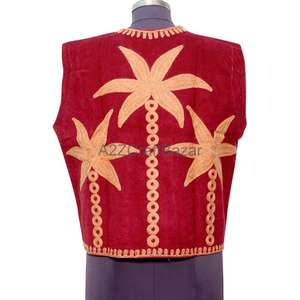 Chaqueta de Algodón para Mujer, Hecha a Mano, con Estampado Floral y Logotipo, Corte Regular y Mangas Cortas, para Verano - Product Image 4