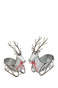 High Quality Silver Metal Home Decor Reindeer Sculpture Modern Design Handmade <b>Christmas</b> Ornament Wholesale Home Decor - Product Image 4