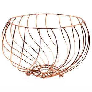 Cesta de frutas de metal de 2 niveles estilo moderno de granja, hecha de hierro de alta calidad para almacenar frutas, pan y verduras. - Product Image 2