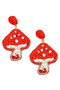 Pendiente de hoja Rosa bordado con cuentas de moda de alta calidad con joyería artesanal elegante y toque de ternura elegante de la India - Product Image 2