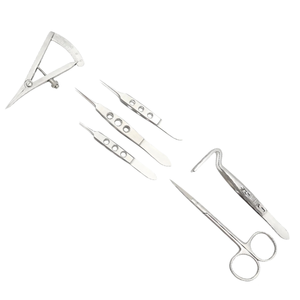 Kit d'instruments chirurgicaux ophtalmiques professionnels pour blepharoplastie, en acier inoxydable, réutilisable, pour la chirurgie des paupières - Product Image 6
