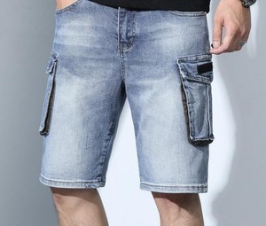 Shorts en jean streetwear pour hommes, délavage vintage, emballage personnalisé pour propriétaires de marques - Prix usine - Product Image 6