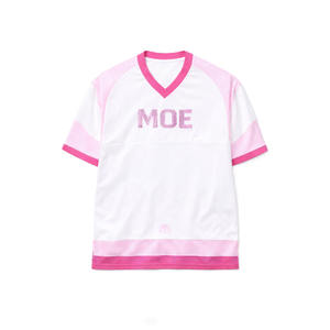 Camiseta Deportiva de Fútbol Americano con Pedrería Rosa, Transpirable, de Malla, Estilo Urbano, Talla Grande, Personalizable, Fabricante OEM al por Mayor - Product Image 3