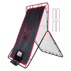 Rete di Rimbalzo per Baseball e Softball 3.5 x 4.5 piedi, 2-in-1, per Allenamento di Battuta e Lancio, Attrezzatura per il Ritorno della Palla - Product Image 1