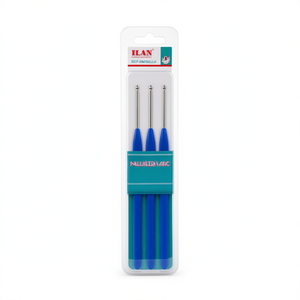 Set di 3 Ferri per Uncinetto Ilan con Manico Blu, Strumento per Lavori a Maglia - Product Image 2